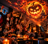 Projecteur lumineux d'Halloween USB SpookyGlow™ – Veilleuse de fête flexible à 360°