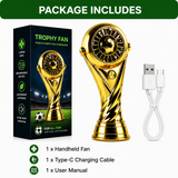 Trophy Handheld Fan – USB Rechargeable Mini Fan for Sports, Game Day & Party Fun