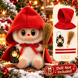 Christmas Red Riding Hood Outfit Set for Labubu – Cute Holiday Doll Costume & Accessories