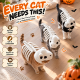 Dino Bones Pet Costume – Plush Dinosaur Skeleton Halloween Costume for Cats & Dogs