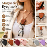 Magnetic Leather Eyeglass Holder Necklace – Stylish Hands-Free Glasses Clip
