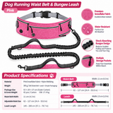 Hands-Free Dog Running Belt & Bungee Leash – Run Free, Walk Together!