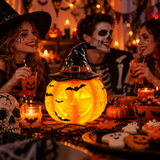 Enchanted Witch Hat Pumpkin Light – Glowing Halloween Table Decor