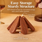 Christmas Tree Wooden Trivet – Foldable Heat-Resistant Table Mat & Holiday Décor