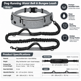 Hands-Free Dog Running Belt & Bungee Leash – Run Free, Walk Together!