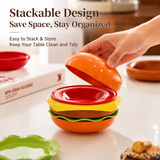 Christmas Burger Snack Plate Set – Stackable Serving & Dip Dishes