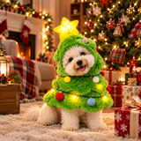 GlowPup™ Christmas Tree Dog Costume – Light-Up Holiday Cape