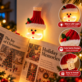 Christmas Santa Reading Newspaper Light – Cozy LED Holiday Wall Decor